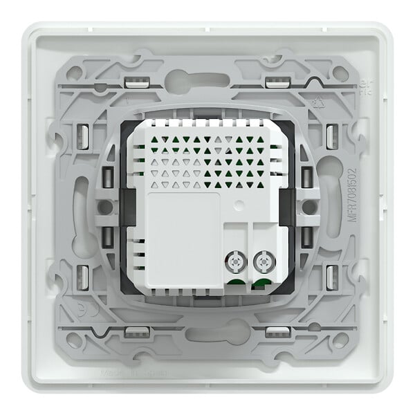 SCHNEIDER ELECTRIC - Double chargeur USB A+C - Monobloc - Blanc mat - 12W - large