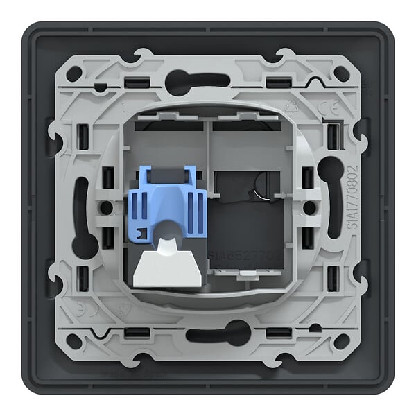 SCHNEIDER ELECTRIC - Prise RJ45 monobloc - Ovalis - Blanche - Catégorie 6 STP - large