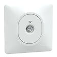SCHNEIDER ELECTRIC - Prise TV simple Ovalis - Monobloc - Blanc - vignette