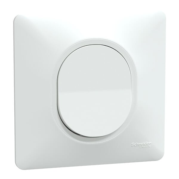 SCHNEIDER ELECTRIC - Interrupteur va-et-vient - Ovalis - Blanc - 10AX - large