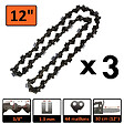 GT GARDEN - Guide 12 pouces (30 cm) avec lot de 3 chaînes 44 maillons pour multifonction 4 en 1 et outil sur per - vignette