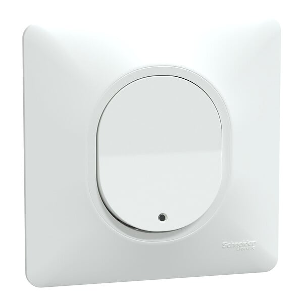 SCHNEIDER ELECTRIC - Interrupteur va-et-vient plastique recyclé Ovalis Blanc 10AX - large