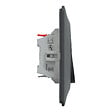 SCHNEIDER ELECTRIC - Ovalis Monobloc Interrupteur va et vient 10AX lumineux Anthracite - vignette