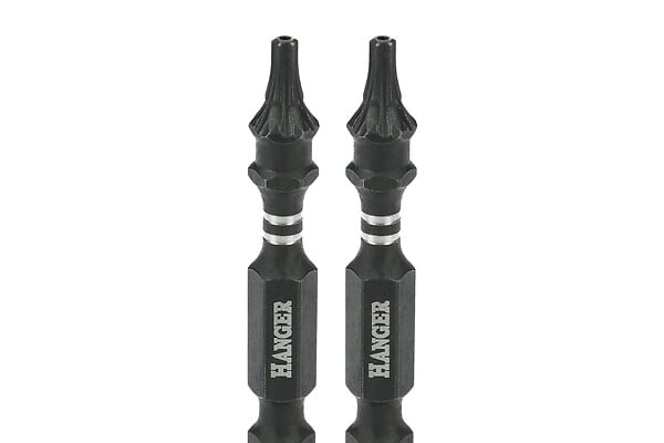HANGER - 2 embouts impact 1/4'' étoile percée TTX40 longueur 75mm - HANGER - 134096 - large