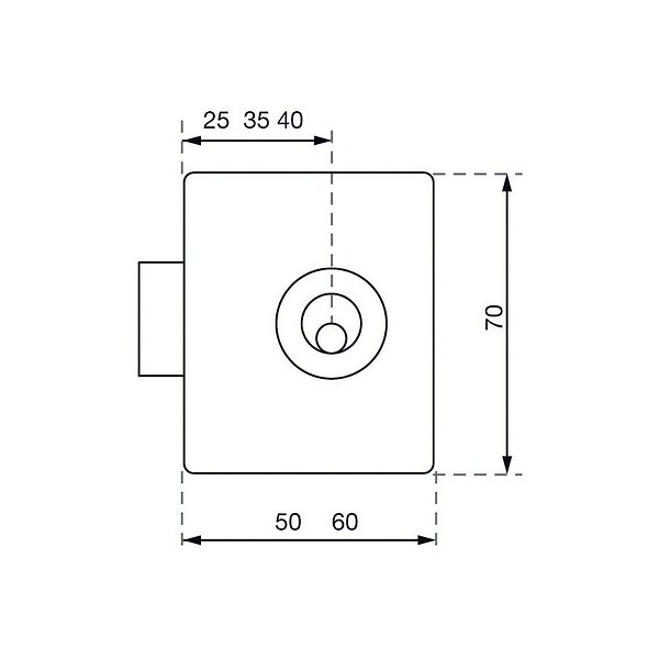 VACHETTE - Serrure V135 50mm gauche cylindre 20x28 N 1315 - VACHETTE - 11731000 - large