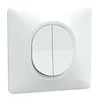 SCHNEIDER ELECTRIC - Interrupteur double va-et-vient - Ovalis - Blanc - 10AX - vignette
