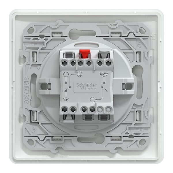 SCHNEIDER ELECTRIC - Interrupteur volet roulant - Blanc - 2 boutons 6AX - large