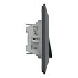 SCHNEIDER ELECTRIC - Interrupteur volet roulant - Ovalis - Anthracite - 6AX - vignette