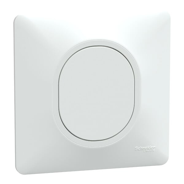 SCHNEIDER ELECTRIC - Obturateur - Ovalis - Blanc mat - 68% recyclé - large