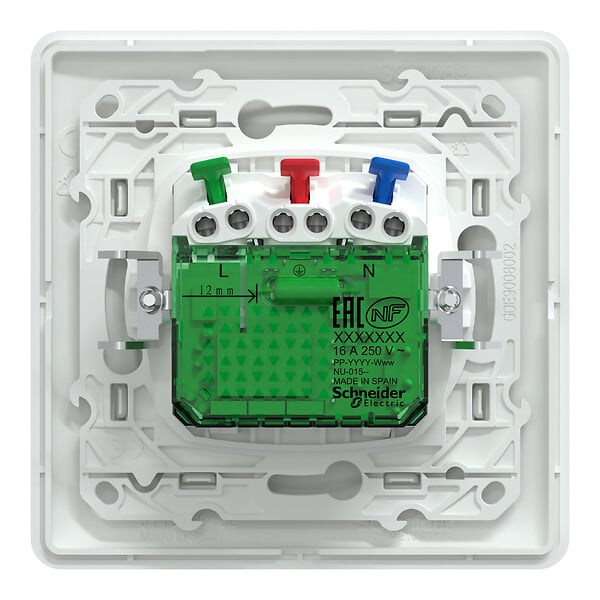 SCHNEIDER ELECTRIC - Prise combinée Ovalis 2P+T USB-C Blanc - griffes - large