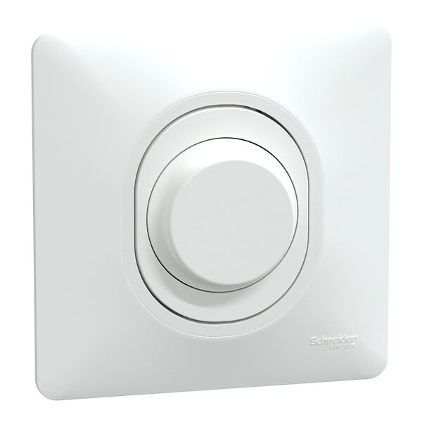 SCHNEIDER ELECTRIC - Variateur de lumière universel Ovalis - Blanc - 2-3 fils - large