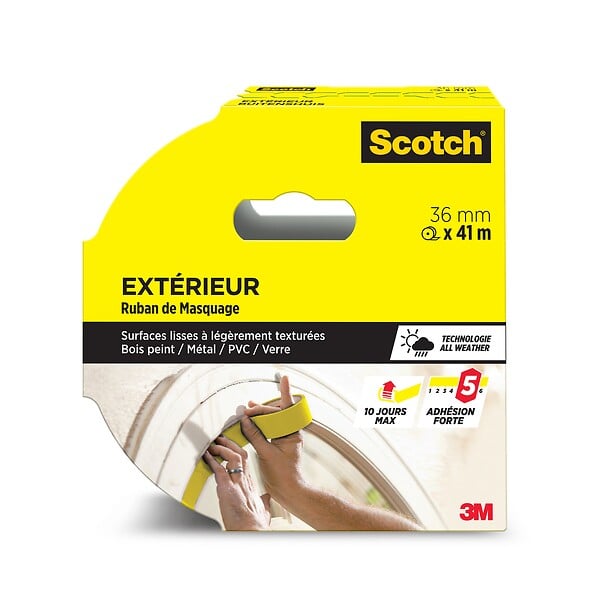 SCOTCH - Ruban de masquage Spécial Extérieur 41mx36mm - large
