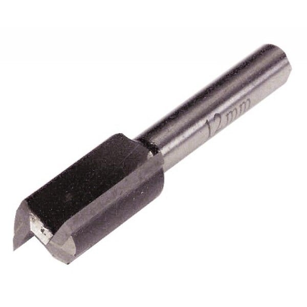 LEMAN - Fraise carbure monobloc brasé queue lisse 2 coupes droites coupe frontale diamètre 20 mm, queue 10 mm - large