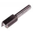 LEMAN - Fraise carbure monobloc brasé queue lisse 2 coupes droites coupe frontale diamètre 20 mm, queue 10 mm - vignette