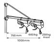 STOCKMAN - Potence tournante MF25/110 pour treuil MB 250kg Stockman - vignette