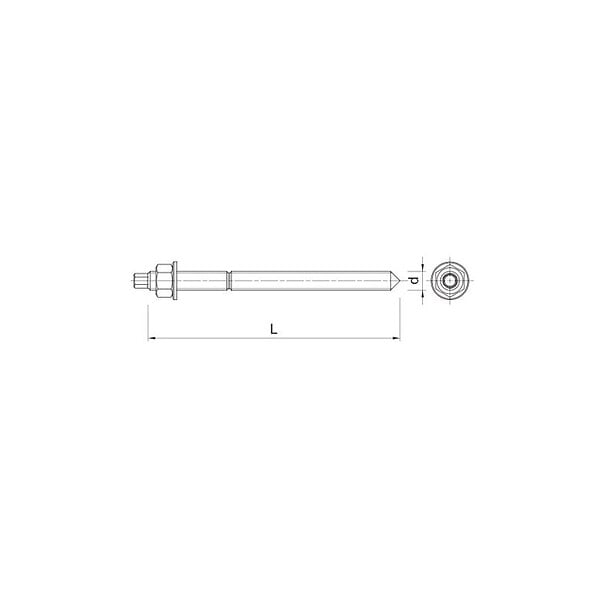 RAWL - Tige fileté métrique acier classe 58 Rawl RSTUDS  RSTUDS10130 - large