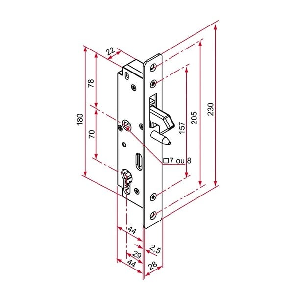 TIRARD - SERRURE ENCAST GK PORTAIL COULI - large