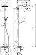 HANSGROHE - Colonne de douche avec mitigeur thermostatique bain/douche Showerpipe CROMETTA S240 - Chromé - vignette