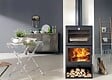 PANADERO - Poêle à bois avec four - Acier - Cook - Anthracite - 7,1kW - vignette