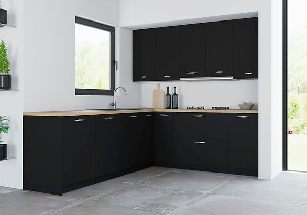 Porte meuble de cuisine Louna - Noir mat - 70x50cm - large