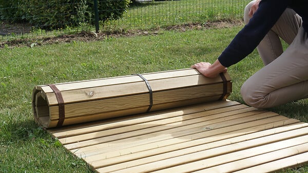 CERLAND - Terrasse enroulée en pin Matea - L.200xl.90xEp.1.9cm - large