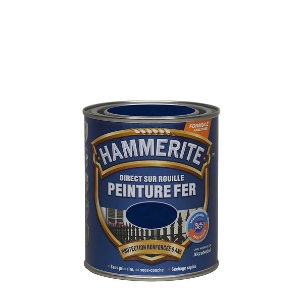 HAMMERITE - Peinture antirouille Direct sur Rouille Bleu Nuit 0,75L - large