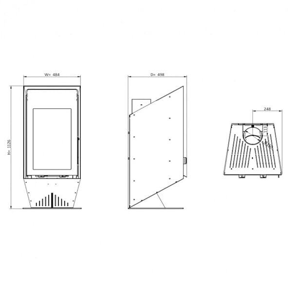 SOLZAIMA - Poêle à bois TEK Wall Eco 7,3kW bûches 2kg/h classe énergétique A+ label flamme verte Ecodesing 2022 Solzaima - large