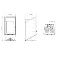SOLZAIMA - Poêle à bois TEK Wall Eco 7,3kW bûches 2kg/h classe énergétique A+ label flamme verte Ecodesing 2022 Solzaima - vignette