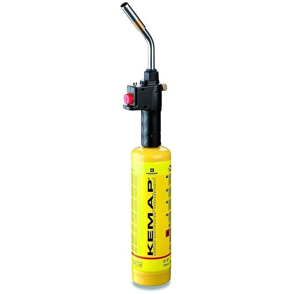 KEMPER - Kit Chalumeau à Gaz 2 Bouteilles Propane KEMAP PRO 750ml 2400°C, Soudobrasage, Plomberie, Mallette de Transport KEMPER - large