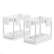 SECURY-T - Rangement sous evier- Étagère cuisine - Blanc - 2 niveaux et tiroir Lot de 2 - vignette