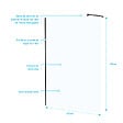 AURLANE - Paroi de Douche 140x195 cm en Verre Trempé 5 mm - Finition Noire - DARK ELEMENTARY - vignette