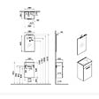 VITRA - Vitra  Lot de 4 Meubles Mia  39x61x28 cm pour salle de bain avec miroir, lavabo et éclairage LED, Cordoba (MIASET40C-GVP04) - vignette