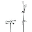 HANSGROHE - Hansgrohe Ecostat 1001 CL Pack Mitigeur Thermostatique bain/douche + Set de douche Crometta Vario avec porte-savon (13201000-Crometta2) - vignette
