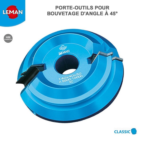LEMAN - Porte-outils bouvetage d'angle à  45Â° diam. 140 Ep. 13/28 z2 938.9.140.30.1328 Leman - large