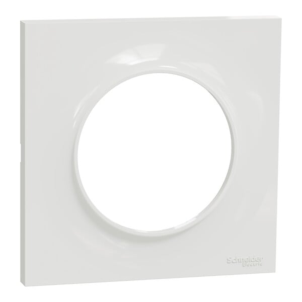 SCHNEIDER ELECTRIC - Plaque de finition Odace Styl - Blanc - 1 poste - large