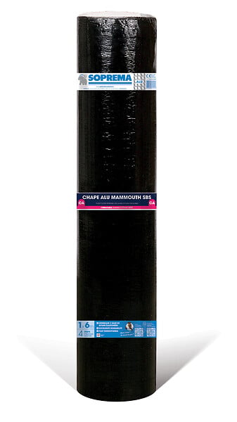 SOPREMA - Membrane d'étanchéité bitume SBS Chape Alu Mammouth alu 6m² - large