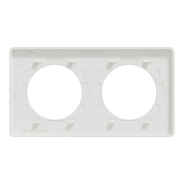 SCHNEIDER ELECTRIC - Plaque Odace Touch - Blanc 2 postes - Horizontal ou vertical - large