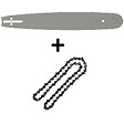 GT GARDEN - Guide 16 pouces (40 cm) avec chaîne 66 maillons pour tronçonneuse - vignette