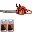 GT GARDEN - Tronçonneuse thermique 62 cm3, 3.5 CV, guide 45 cm, 2 chaînes - vignette