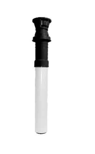 UBBINK - Terminal vertical CONCENTRIQUE - TERMINAL GAZ VERTICAL NOIR 80/125 - large