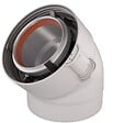 UBBINK - Coude 90° Rolux Sekurit gaz 80/125mm Alu/PVC - UBBINK - 228521 - vignette