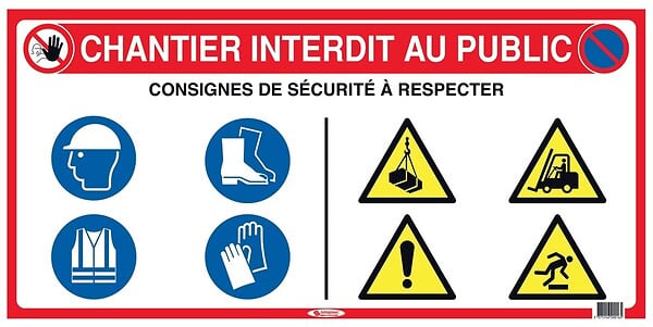 TALIAPLAST - Panneau de chantier 10 en 1 800x400mm - large