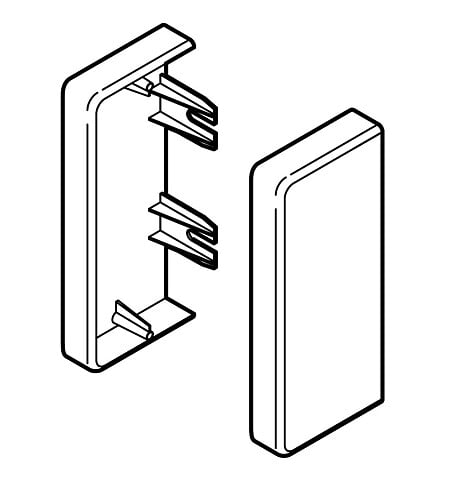 OBO BETTERMANN - Embout CLIDI H 32mm blanc 130x55mm - OBO BETTERMANN - 6132894 - large