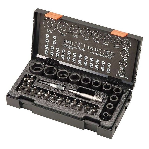 HITACHI - Coffret HIKOKI 752500 41 Pièces, Douilles et Embouts de vissage - large