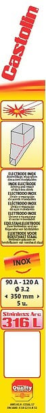 CASTOLIN - Electrode inox Castolin E 316L 17 - large