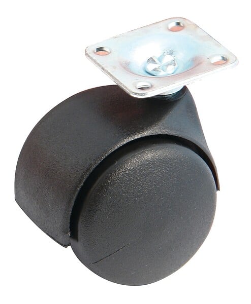 AVL - Roulette double galet noire diamètre 50mm tige M10 à  frein - AVL - 595526A - large