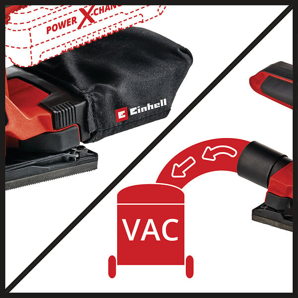 EINHELL - Ponceuse vibrante sans fil - 18V - 24000 tr/min - large