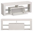 HAPPY GARDEN - Meuble TV 140cm blanc à LED DARYL - vignette
