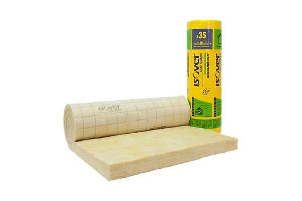 ISOVER - Rouleau de laine de verre Isoconfort35 Isover 7x1.2m Ep.80mm R=2.25 - large