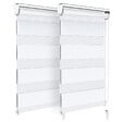 VOUNOT - Lot de 2 Store enrouleur jour nuit double 45x150cm Blanc - vignette